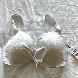 NWT - Shade & Shore white bikini top
